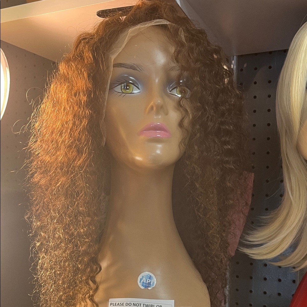 Human Curly Brown Wig